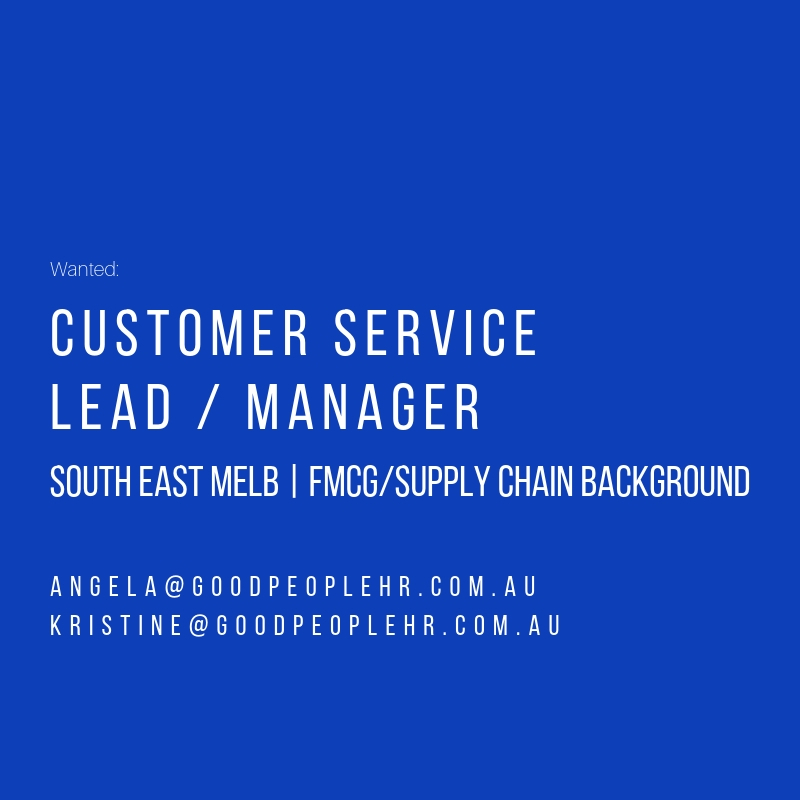 Customer Service Team Lead Manager FMCG Supply Chain Customer Service Team Lead Manager FMCG Supply Chain